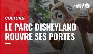 VIDÉO. Le célèbre parc d'attractions Disneyland Paris rouvre au public