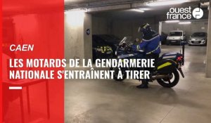 VIDÉO. À Caen, les motards de la gendarmerie nationale s'entraînent à tirer