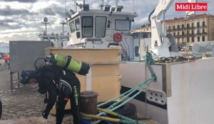 Sète : carénage de navires à flot
