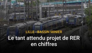 Le projet de RER Lille - bassin minier en chiffres