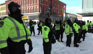 Canada: la police a évacué une partie des contestataires des rues d'Ottawa