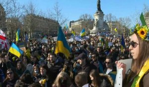 Paris : manifestation de soutien à l'Ukraine