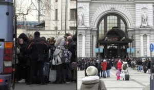 Ukraine: des milliers de personnes tentent de quitter le pays à la gare de Lviv