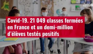 VIDÉO. 21 049 classes fermées en France et un demi-million d’élèves testés positifs