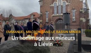 L'hommage d'Emmanuel Macron aux mineurs de Liévin à la stèle Saint-Amé