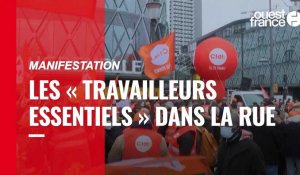 VIDÉO. Les « travailleurs essentiels » manifestent pour de meilleures conditions de travail