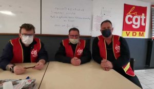 un mouvement social de la CGT aux verreries de Masnières