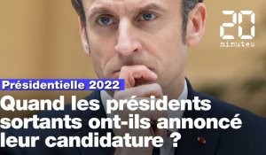 Le candidat Macron se fait désirer ...  Les autres présidents sortants en ont-ils fait autant ?