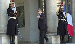 Ukraine: arrivée de Nicolas Sarkozy à l'Élysée pour s'entretenir avec Emmanuel Macron