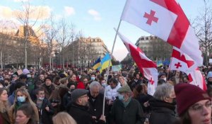 Ukraine: rassemblement de soutien place de la République à Paris