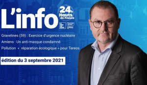 Le JT des Hauts-de-France du 3 septembre 2021