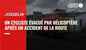 VIDÉO. Un cycliste blessé évacué en hélicoptère à l'hôpital de Rennes