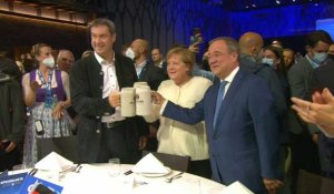 Merkel participe au dernier meeting du parti CDU avant les élections