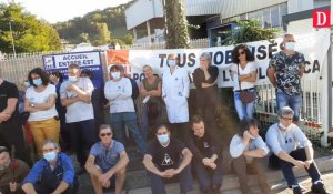 Manifestation des salariés de la fonderie SAM de Viviez en Aveyron