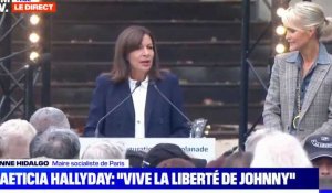 Anne Hidalgo inaugure l'Esplanade Johnny Hallyday, en présence de Laeticia à Paris Bercy