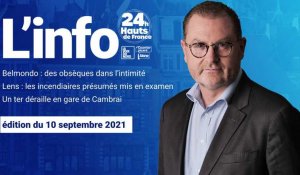 Le JT des Hauts-de-France du 10 septembre 2021