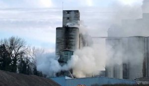 Incendie silo à Polisot : 24h après l'intervention est toujours en cours