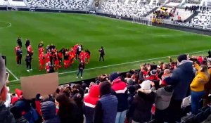 Réaction des supporters de l'équipe de football de Salouël après leur élimination au 8e tour de la coupe de France