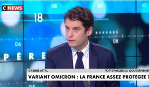 Gabriel Attal (sur CNews) : ce qu'il faut faire face au variant Omicron "au moins aussi contagieux que le variant Delta"