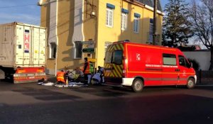 Accident entre un camion et un vélo à Estaires