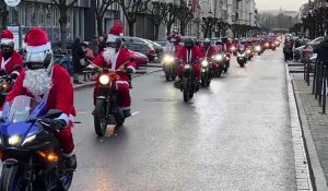 Pères Noël motards à Reims