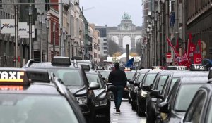 Plusieurs tunnels fermés à la suite de l'action des taxis à Bruxelles