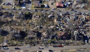 Spectaculaires images aériennes de l'après-tornade dans le Kentucky