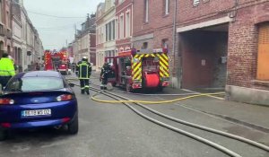 Incendie rue Calixte Suplet à Saint-Quentin
