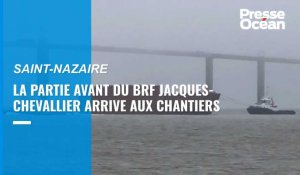 VIDÉO. Saint-Nazaire : la partie avant du bâtiment ravitailleur de forces livrée aux Chantiers de l'Atlantique