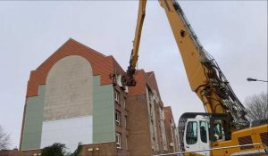 Dunkerque: démolition de la résidence Gambetta au quartier du Banc-Vert