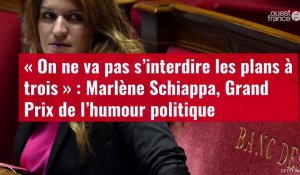 VIDÉO Marlène Schiappa reçoit le Grand Prix de l’humour politique
