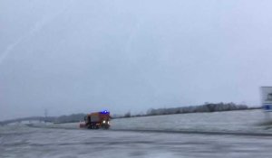 Neige sur l’A34 dans les Ardennes le 10 décembre