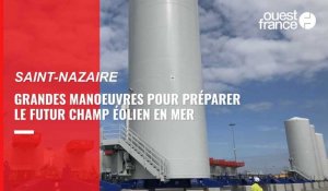 VIDÉO. Les éoliennes s'élèvent sur le port de Saint-Nazaire  