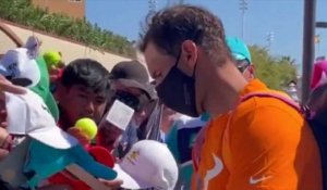 ATP - Indian Wells 2022 - Rafael Nadal et Carlos Alcaraz à l'entrainement dans le désert californien