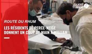 VIDEO. A Vannes, William Mathelin-Moreaux fait équipe avec des handicapés mentaux pour la Route du Rhum