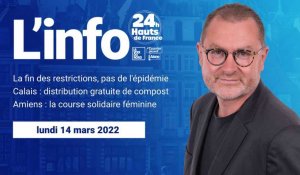 Le JT des Hauts-de-France du lundi 14 mars 2022