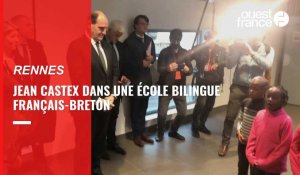 VIDÉO. À Rennes, Jean Castex dit son « attachement » aux langues régionales dans une école français-breton
