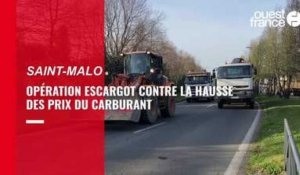 VIDÉO. Opération escargot à Saint-Malo contre la hausse des prix du carburant