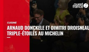 VIDÉO. Cuisine : Arnaud Donckele et Dimitri Droisneau, deux nouveaux chefs français triple-étoilés au Michelin