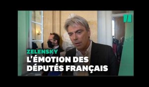 L'émotion des députés français devant le discours de Zelensky