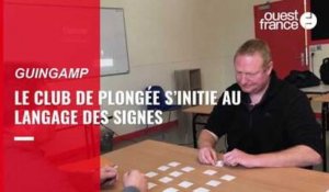 VIDÉO. À Guingamp, des membres du club de plongée s'initient à la langue des signes