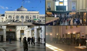 Dans toute l'Ukraine, un moment de silence dans les gares