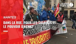 VIDÉO. Salaires, pouvoir d'achat : 700 à 800 manifestants dans la rue à Nantes