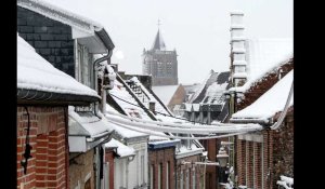 1er avril, la Flandre sous la neige 