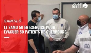 VIDÉO. L'hôpital de Cherbourg inondé :  le Samu 50 en exercice à Saint-Lô