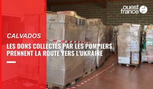 VIDÉO. Les dons collectés par les pompiers du Calvados partent en Ukraine 