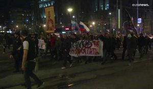Serbie : rassemblement d'un groupe d'extrême droite en soutien à la guerre en Ukraine