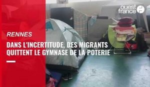 VIDÉO. À Rennes, des migrants quittent le gymnase de la Poterie dans l'incertitude