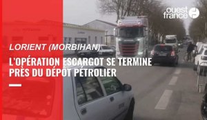 VIDÉO. À Lorient, l’opération escargot se termine près du dépôt pétrolier 