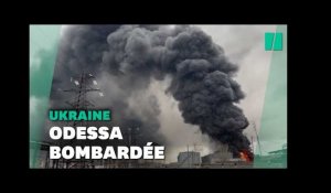 Odessa recouverte d’une épaisse fumée noire après des tirs russes sur une raffinerie